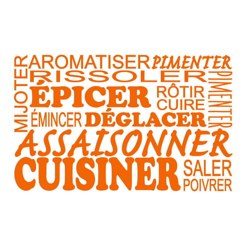 sticker les mots de la cuisine