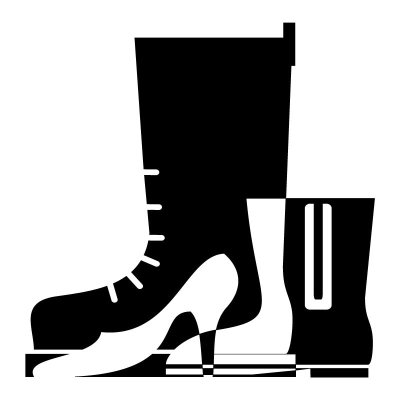 Sticker mural chaussures