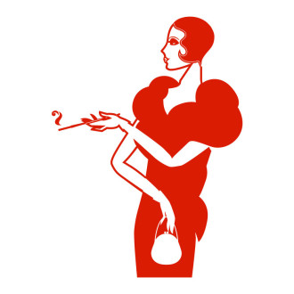 Sticker mural Femme années folles