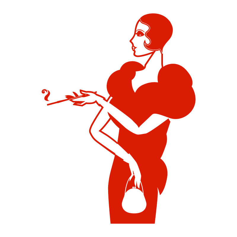 Sticker mural Femme années folles