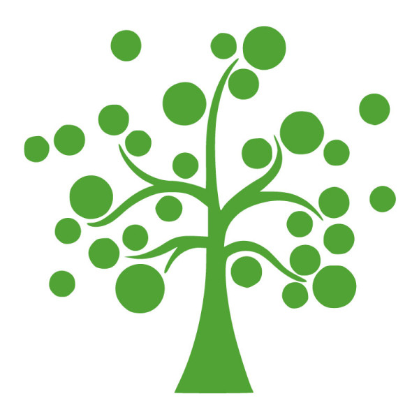 Sticker autocollant arbre rond