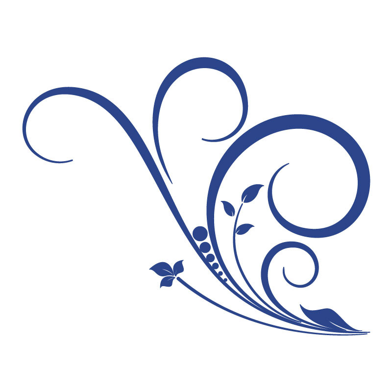 Sticker vinyle motifs volutes