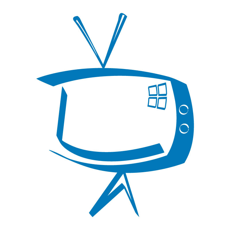 Sticker mural vieux téléviseur