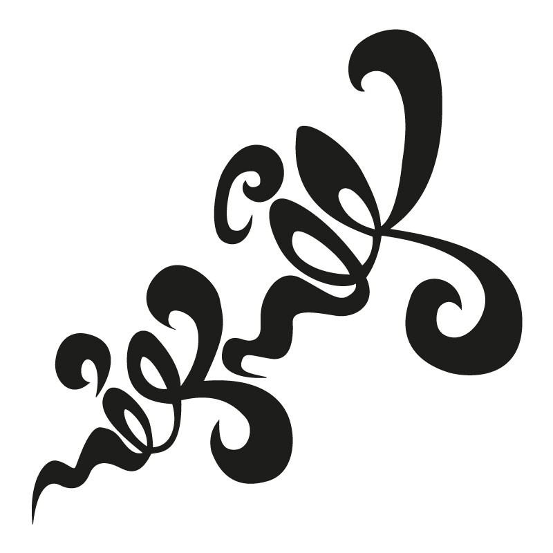 Sticker décoration volutes