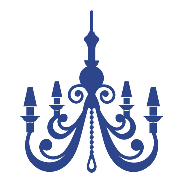 Sticker décoration lustre vintage