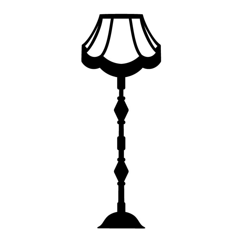 Sticker mural lampadaire vintage