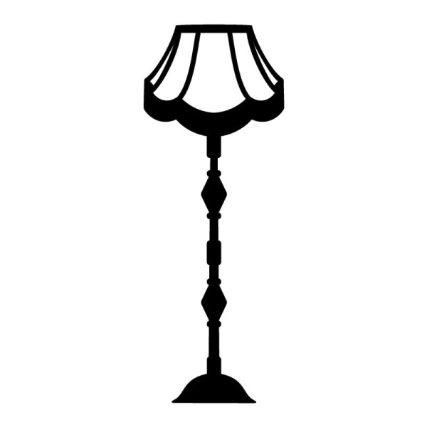 Sticker mural lampadaire vintage