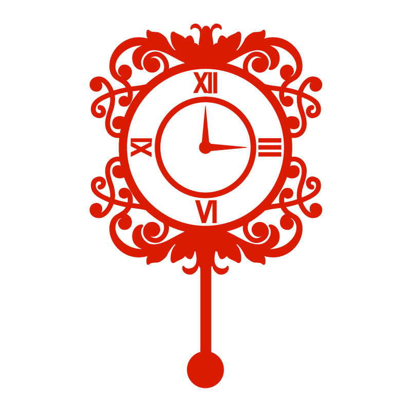 Sticker autocollant pendule vintage