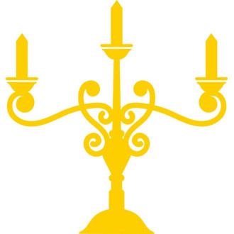 Sticker autocollant chandelier vintage