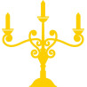 Sticker autocollant chandelier vintage