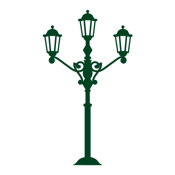 Sticker décoration murale lampadaire vintage 2