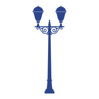 Sticker vinyle lampadaire vintage