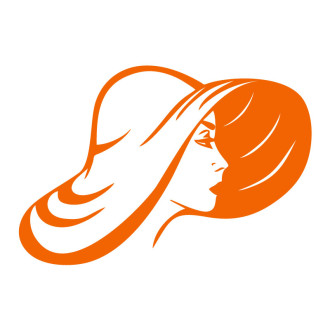 sticker mural chapeau femme