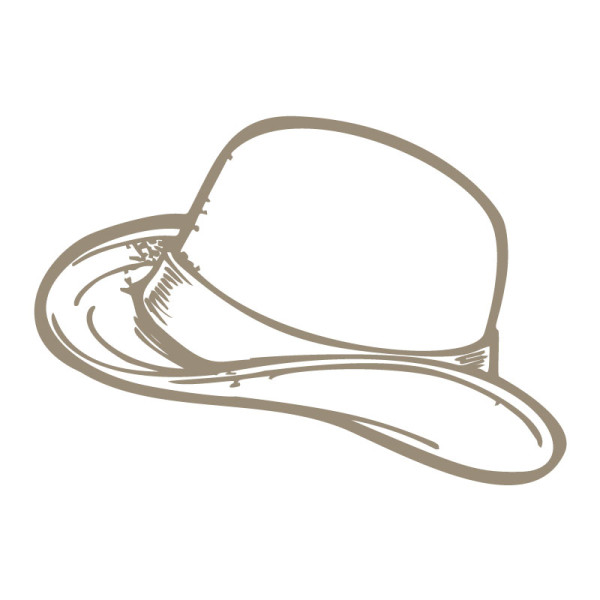 Sticker décoration murale chapeau homme