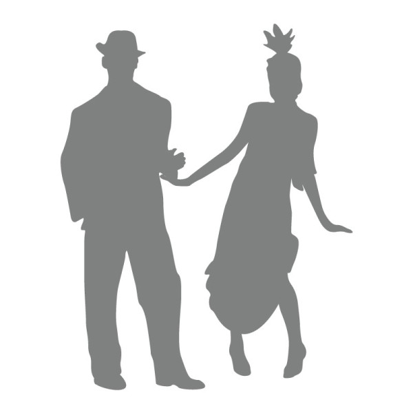 Sticker mural couple année 30 1