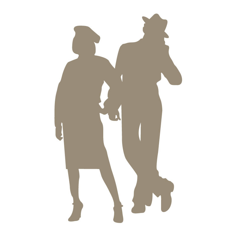 Sticker vinyle couple année 30-3