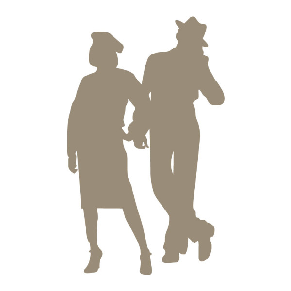 Sticker vinyle couple année 30-3