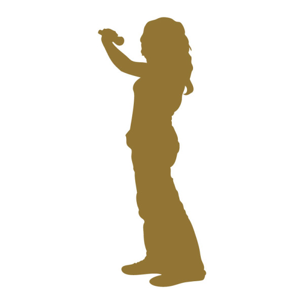 Sticker mural chanteuse