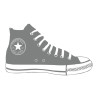 Sticker mural basket converse