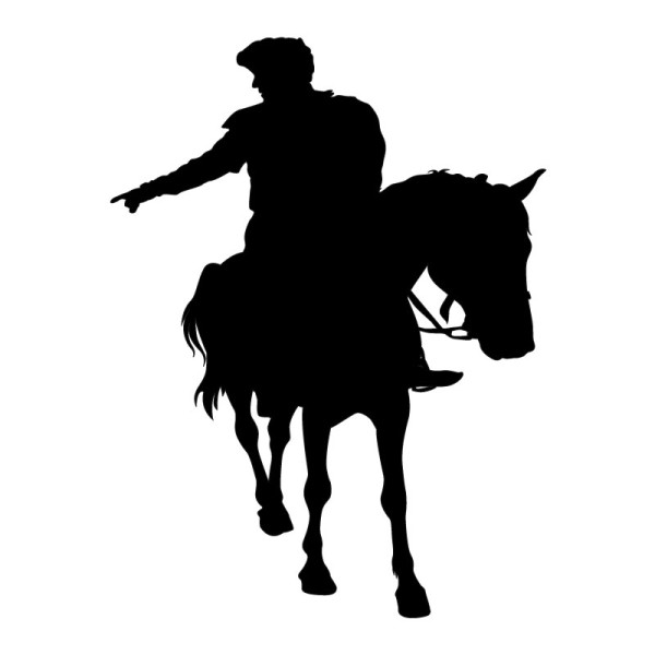 Sticker prince charmant à cheval
