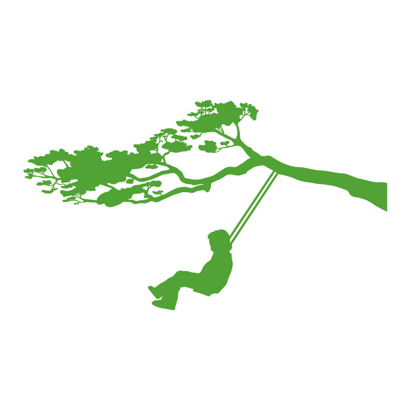 Sticker mural la balançoire