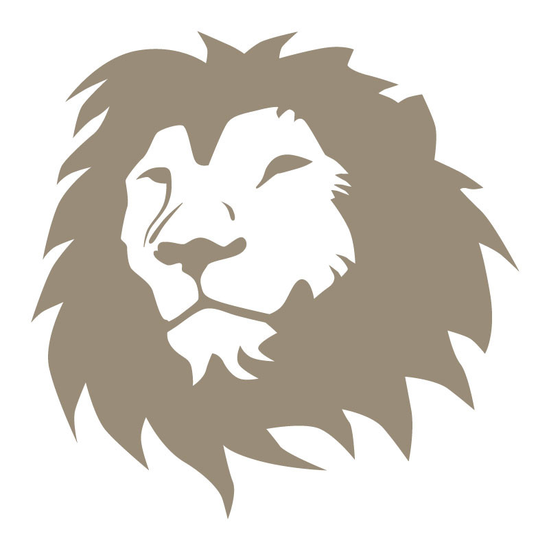 Sticker vinyle décoration tête lion