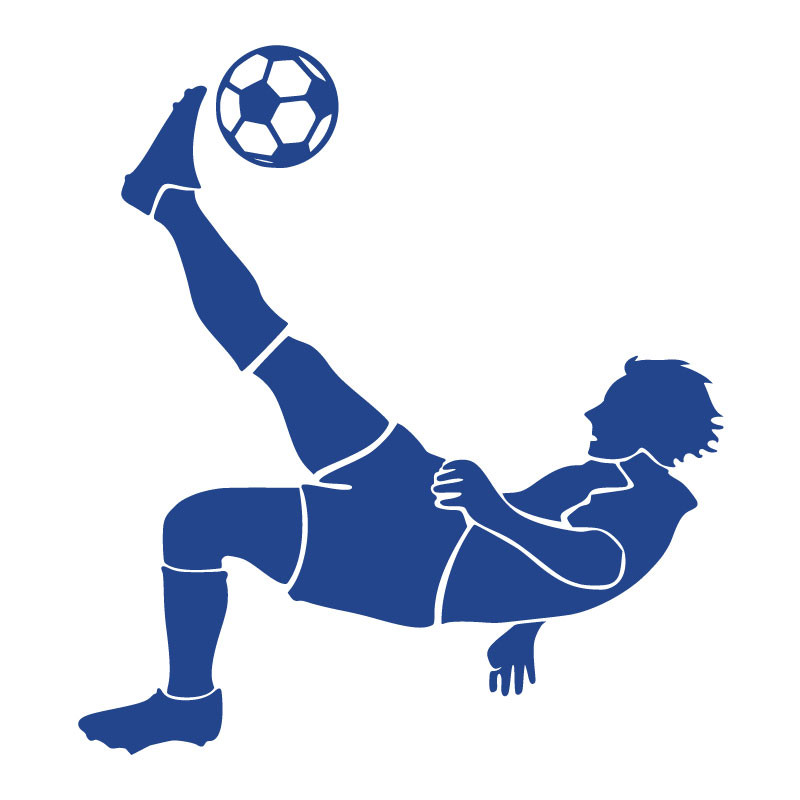 Sticker mural footballeur