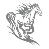 Sticker décoration cheval galop