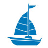 Sticker vinyle petit voilier