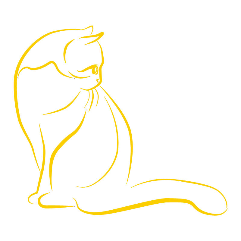 Sticker adhésif silhouette chat