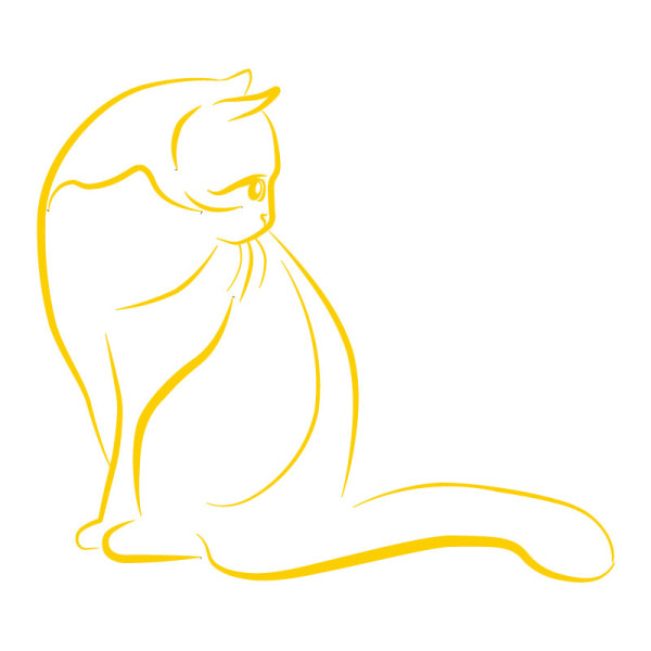 Sticker adhésif silhouette chat