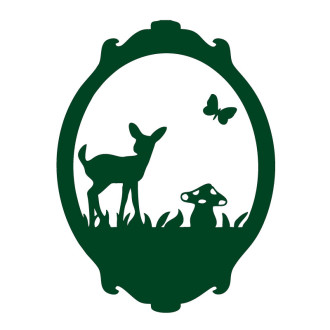 Sticker mural miroir forêt