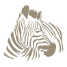Sticker décoratif tête de zèbre