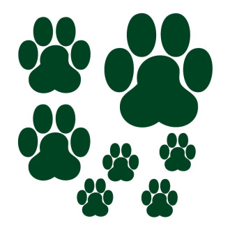 planche de stickers pattes de félin