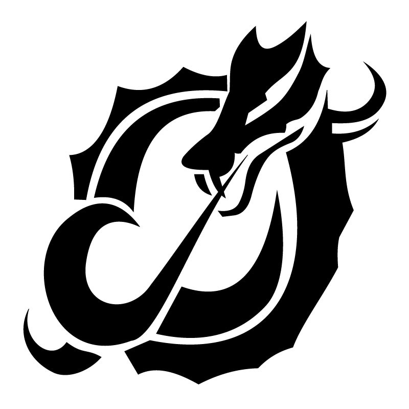 sticker mural dragon langue de feu