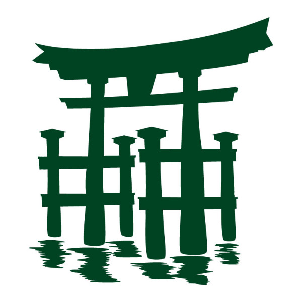 Sticker décoration temple japonais