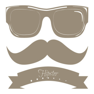sticker aucollant hipster