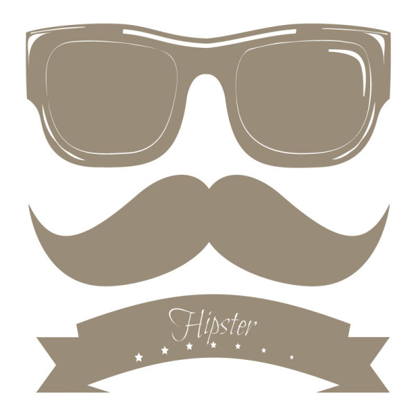 sticker autocollant hipster