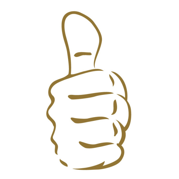 Sticker mural pouce levé