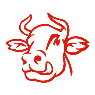 Sticker vinyle autocollant vache