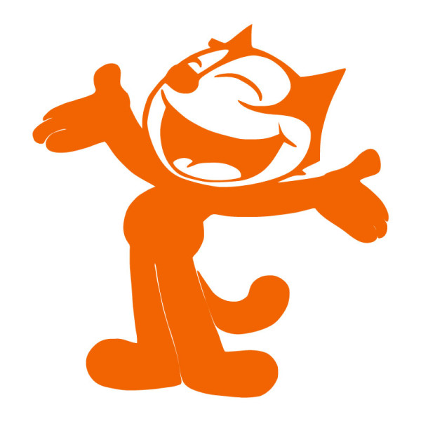 Sticker décoration vinyle felix le chat rieur