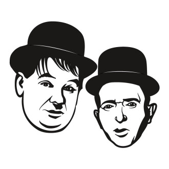 Sticker vinyle Laurel et Hardy