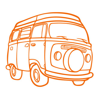 Sticker vinyle WV Combi années 70