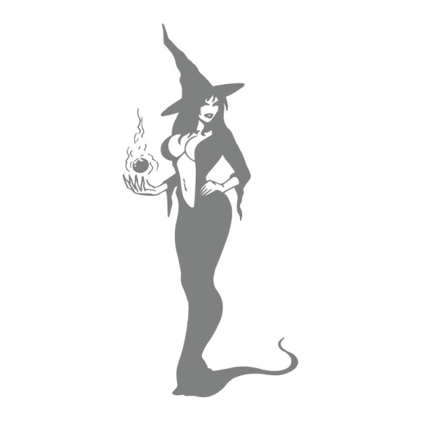 sticker déco vinyle la sorcière sexy