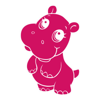 Sticker adhésif bébé hippo