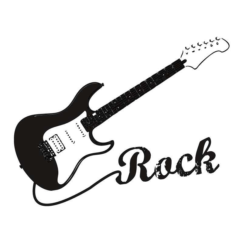 Sticker guitare rock