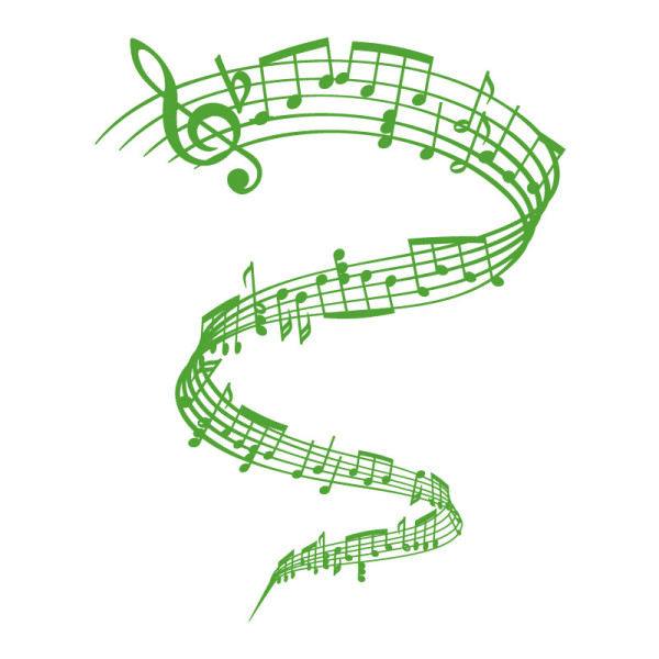 Sticker autocollant notes de musique