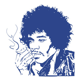 Sticker mural Jimmy Hendrix
