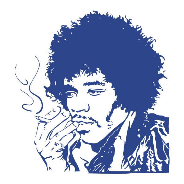 Sticker mural Jimmy Hendrix