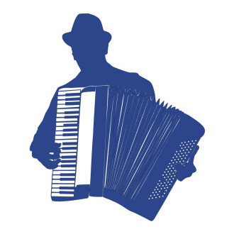 Sticker adhésif accordeoniste 2